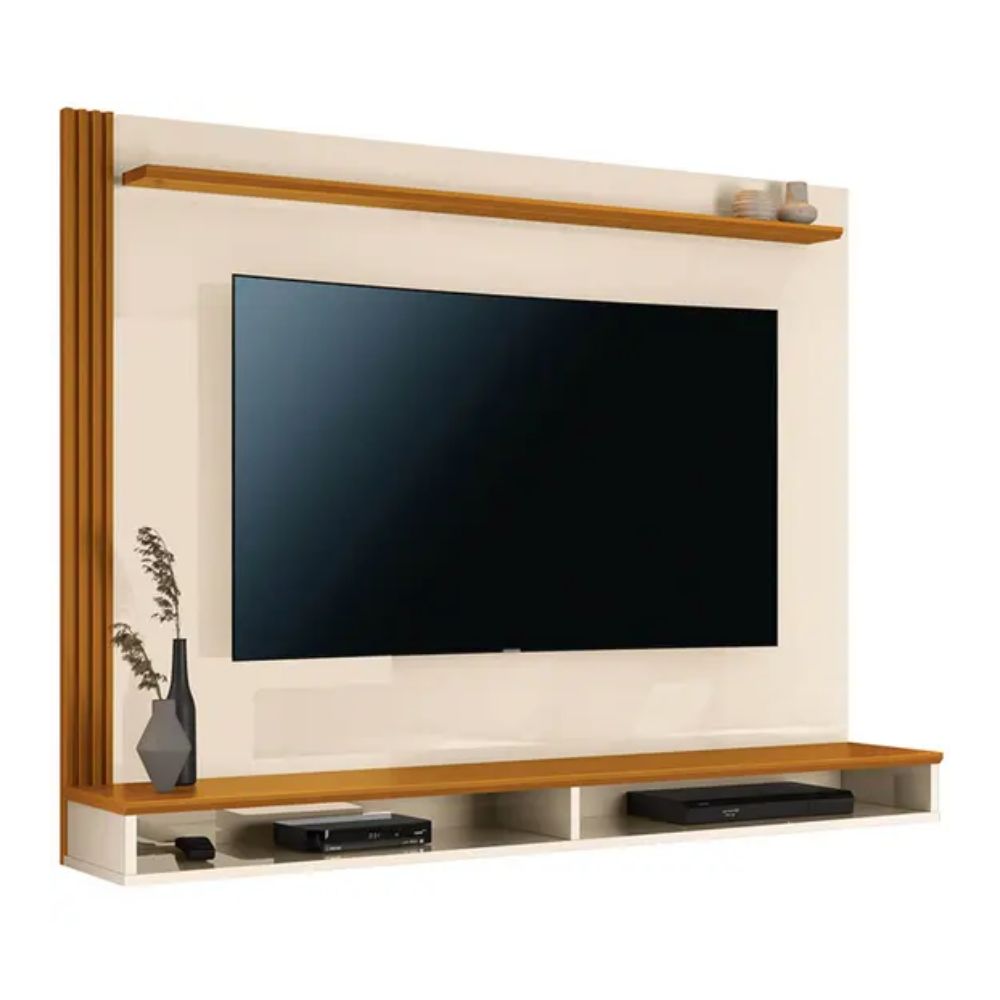 Painel Davos para TV até 55 Polegadas EDN Off White Cedro
