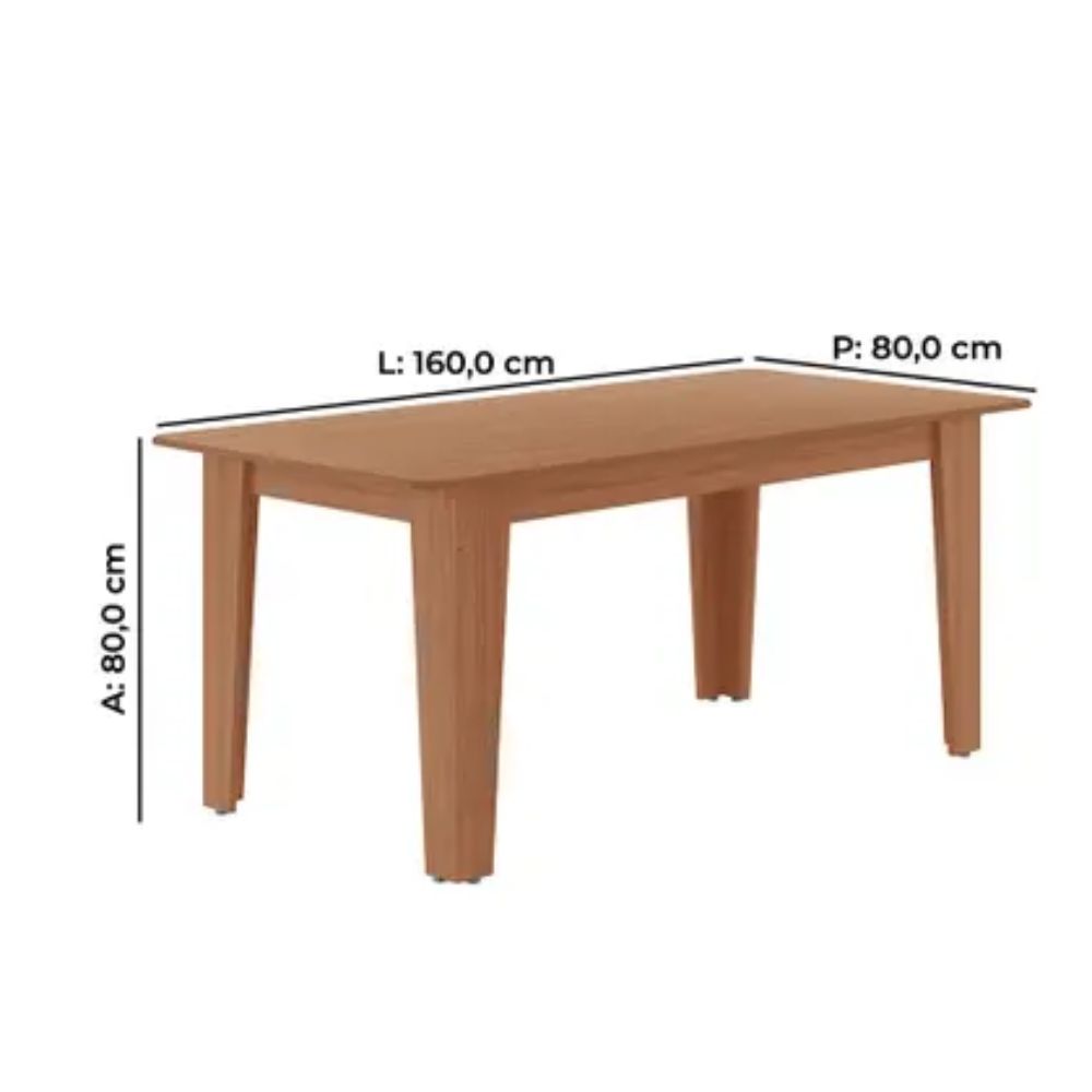Conjunto de Mesa Tais com 6 Cadeiras Star Tuboarte