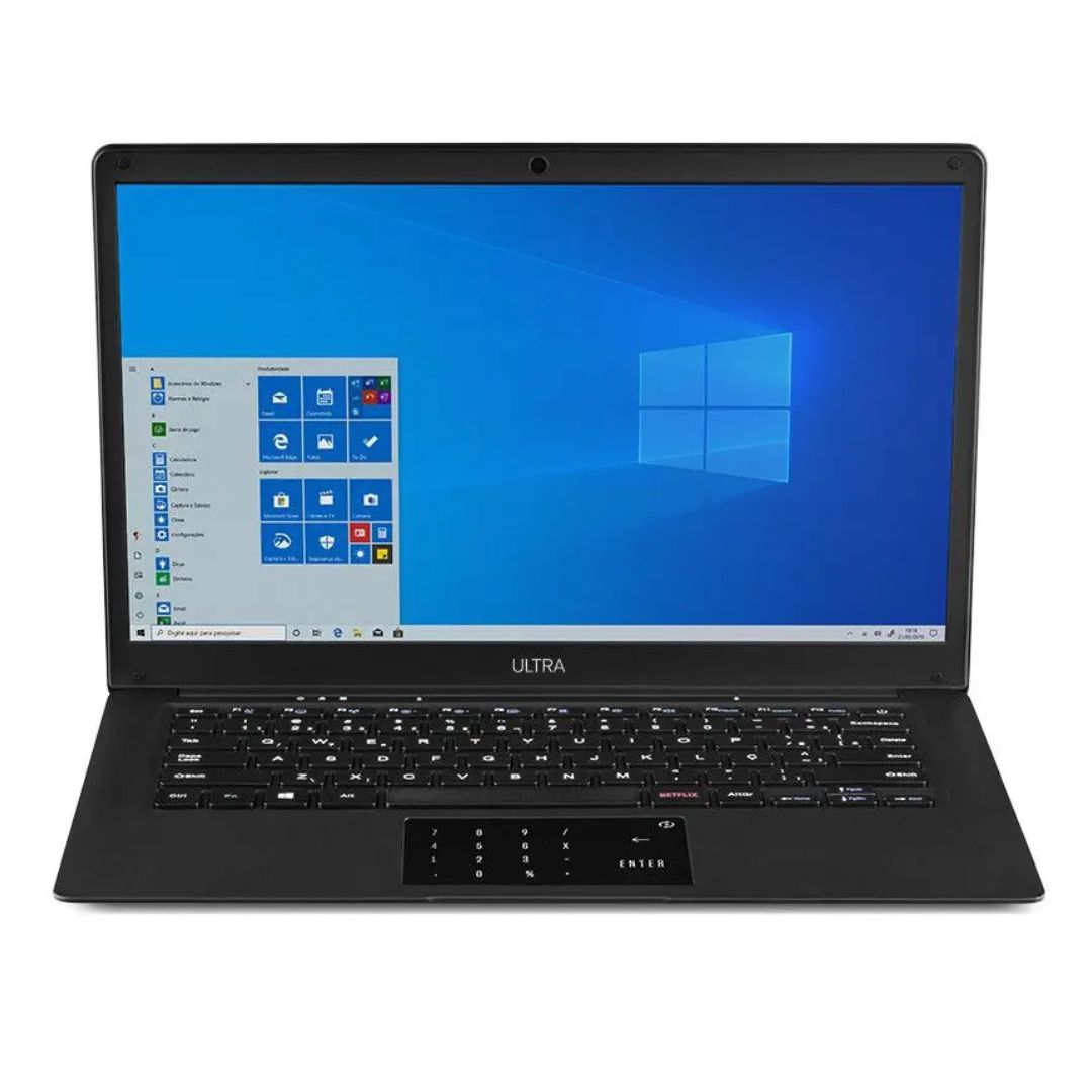 Notebook Multilaser Ultra N3700 14'' Pentium 4gb/120gb/ssd/windows 10 Preto