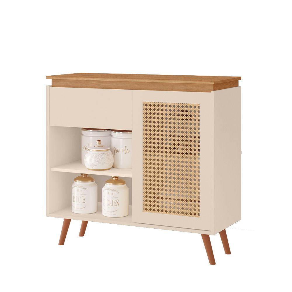 Buffet Bourbon Off White/Freijó Tuboarte
