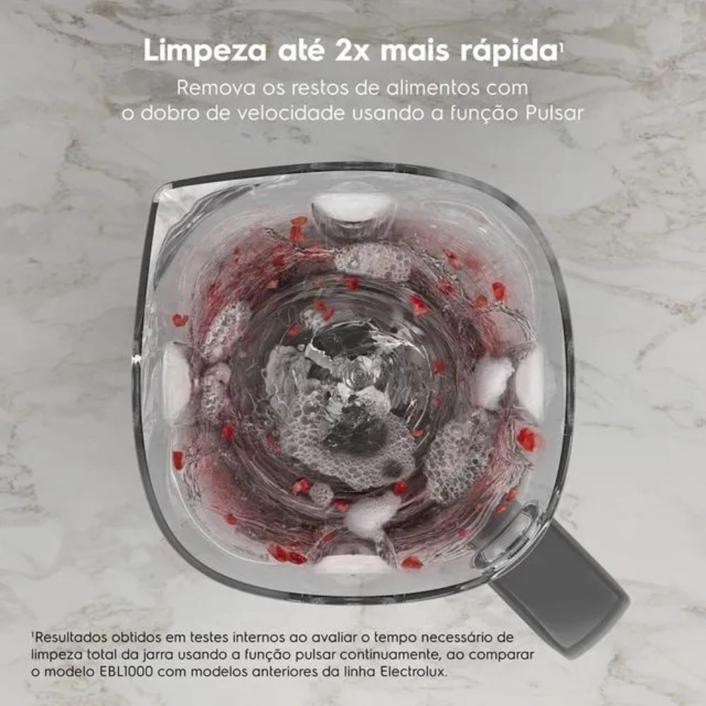 Liquidificador Electrolux 1000W 2.7L Efficient TriForce 5 Velocidades Cinza