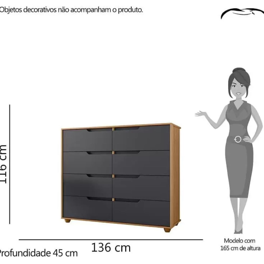 Comoda Albatroz Doble 1115.246 Nature/titanium