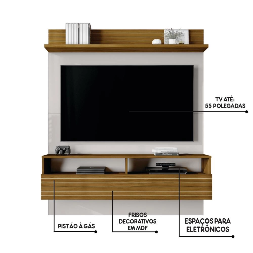 Painel Notavel Nt 1165 Ref 250 Off White / Freijo Trend (AT)