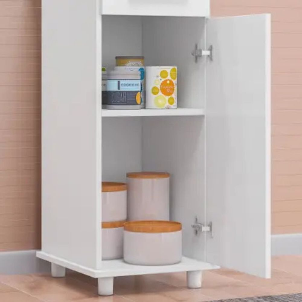 Balcão de Cozinha Isis 1 Porta e 1 Gaveta Branco – Nicioli