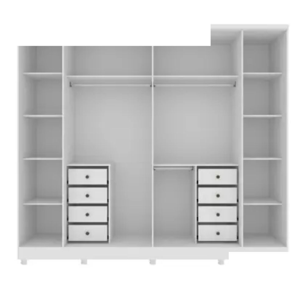 Guarda Roupa Sevila com 6 Portas 8 Gavetas Tcil
