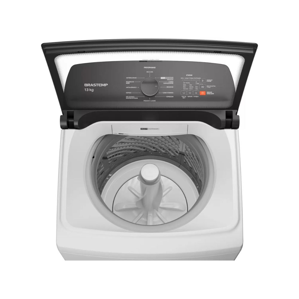 Lavadora Brastemp BWK13 Cesto Inox 13 kg Branco