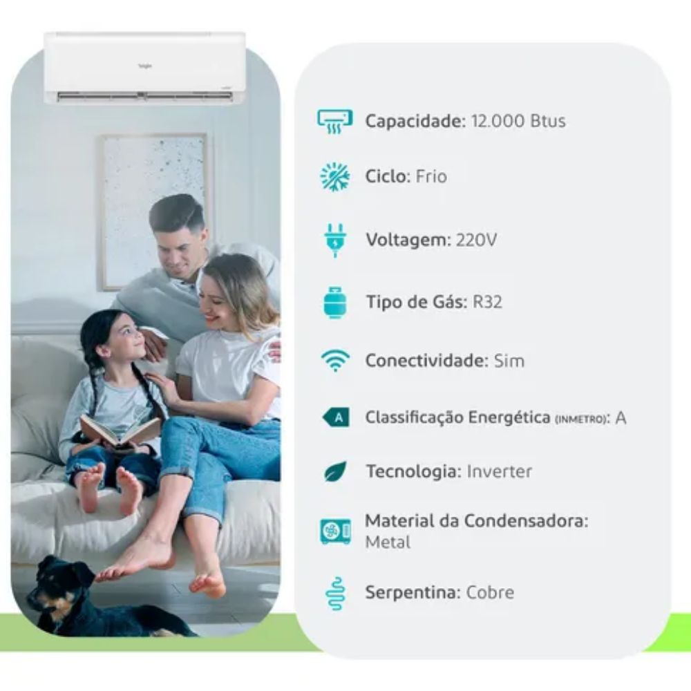 Ar-Condicionado Elgin Eco II Inverter 12.000 BTUs 220V