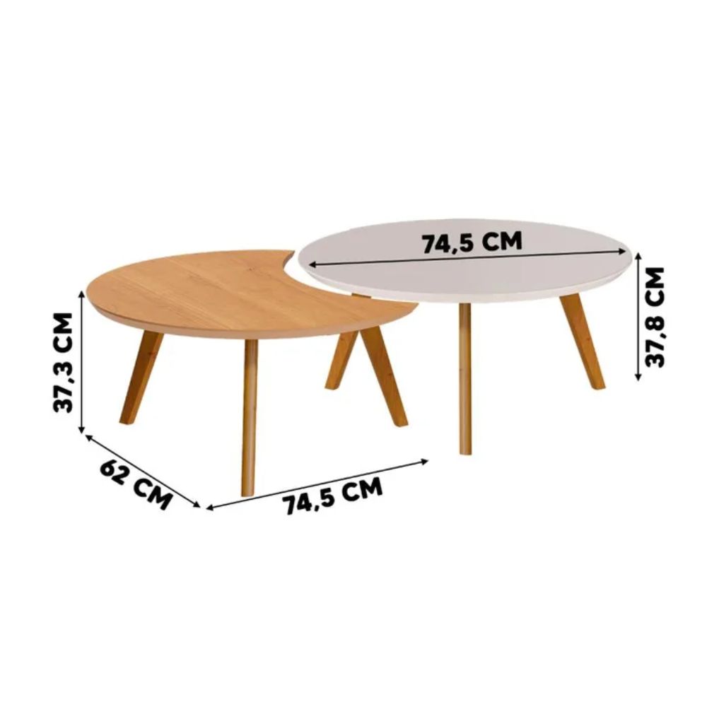 Mesa Imcal Classic Centro Luna Off White/Nature