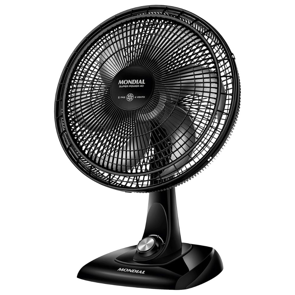 Ventilador de Mesa Mondial Super Power VSP-40-B Preto