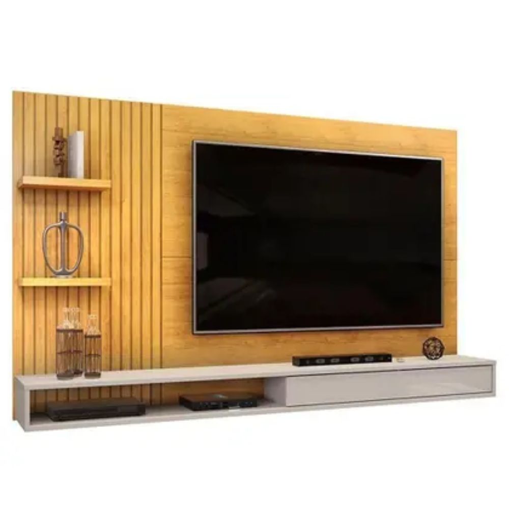 Painel Para Tv Suspenso Bento Cedro Bali Dj Móveis