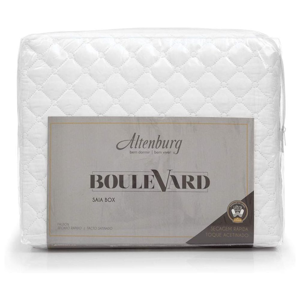 Saia Box Petit Poa Queen Solteiro 88x188x35cm Branco Altenburg