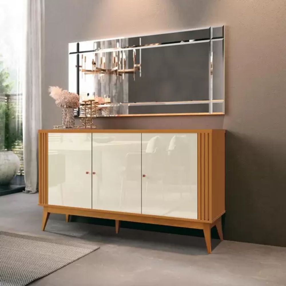Buffet Argo Cedro Off White 778170 Pés em Madeira EDN