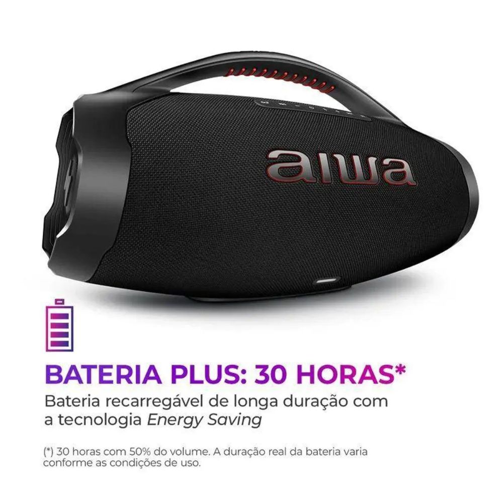 Caixa Boom Box Aiwa AWS-BBS-01-B Bivolt