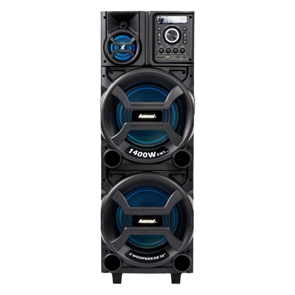 Caixa de Som Amplificada Amvox ACA 1402 Titan Black