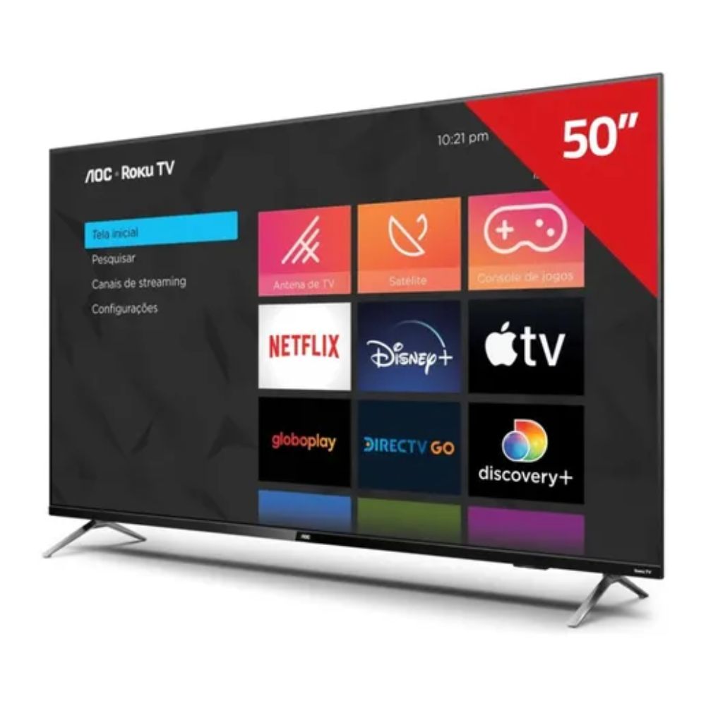 Smart TV AOC LED 50” 4K Roku 50U7045/78G