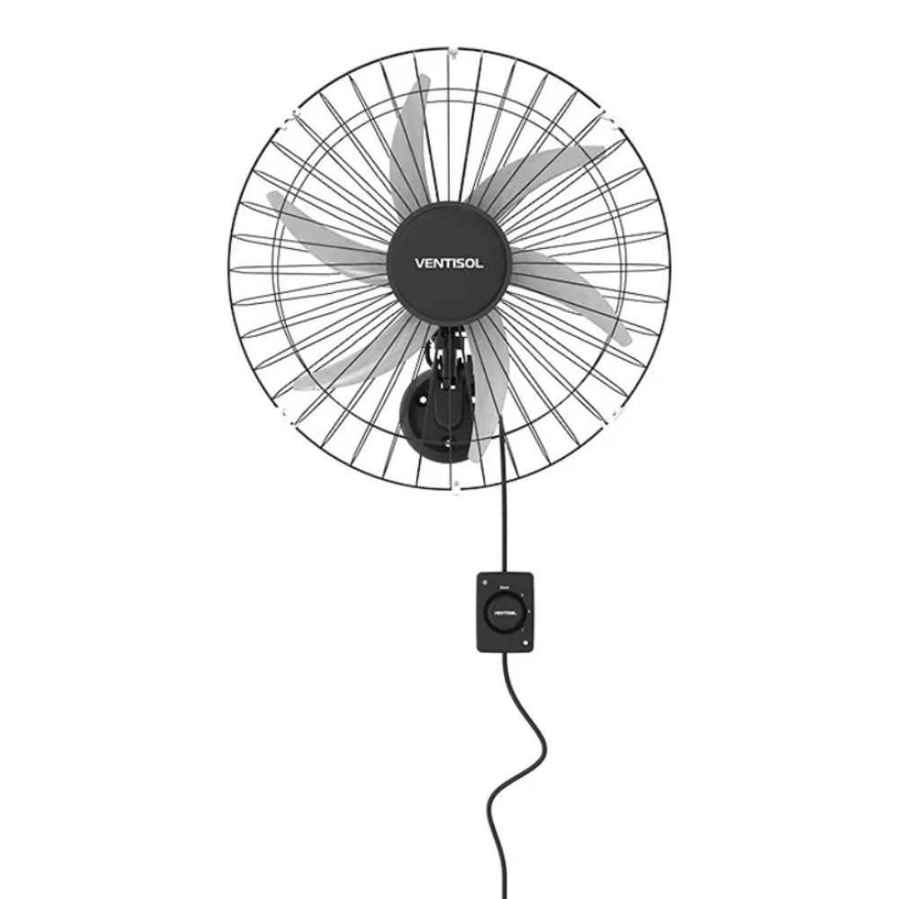 Ventilador de Parede Ventisol Premium Steel 50 cm 200W Preto