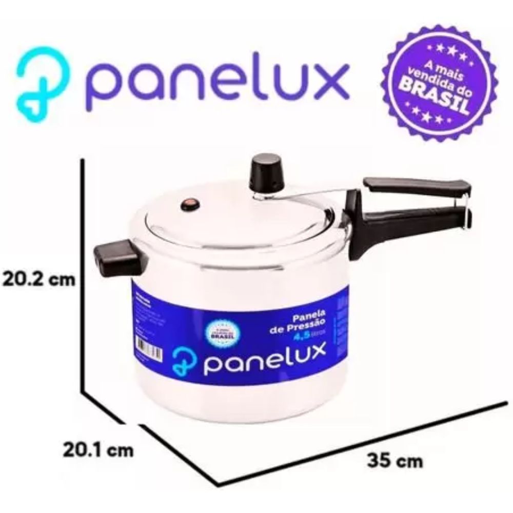 Panela de Pressão Panelux 4.5 Litros Polida