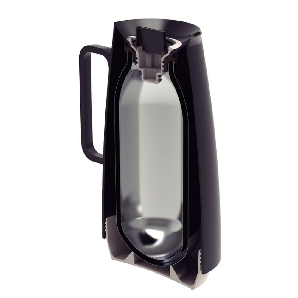 Bule Térmico Tramontina Exata em Plástico Preto com Ampola de Vidro 500 ml