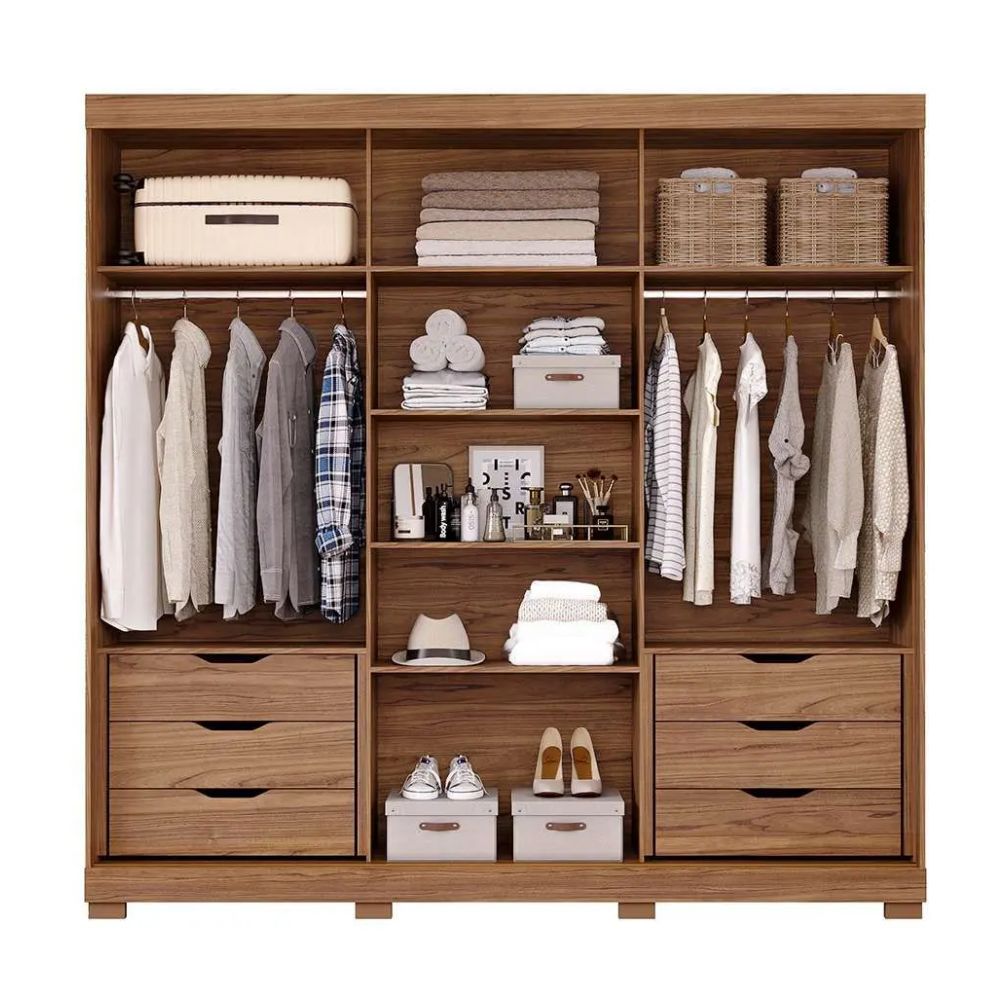 Guarda Roupa Panan Cecília 3 Portas Cinamomo