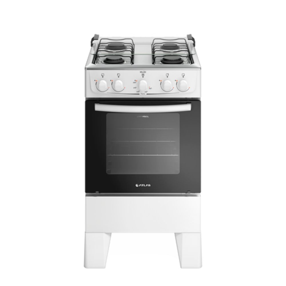 Fogão 4 Bocas com Mesa Inox Atlas Milão