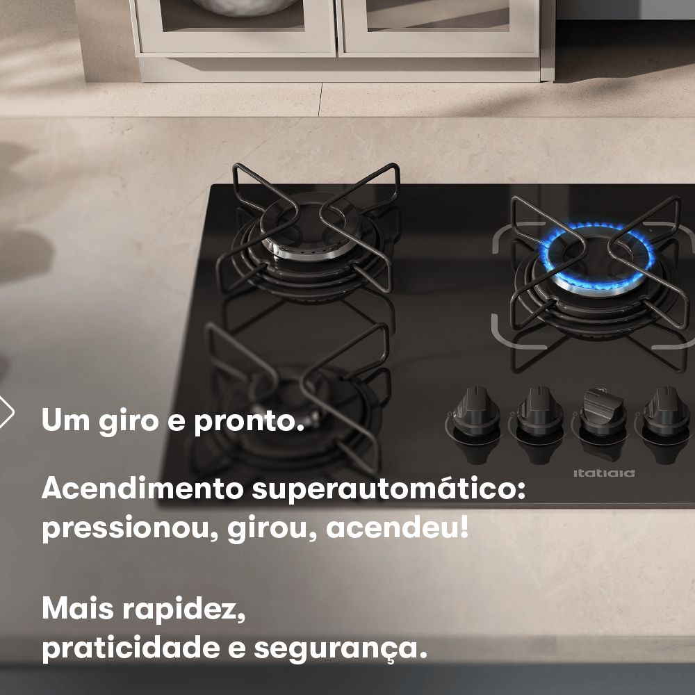 Cooktop Itatiaia Essencial 5 Bocas - Preto