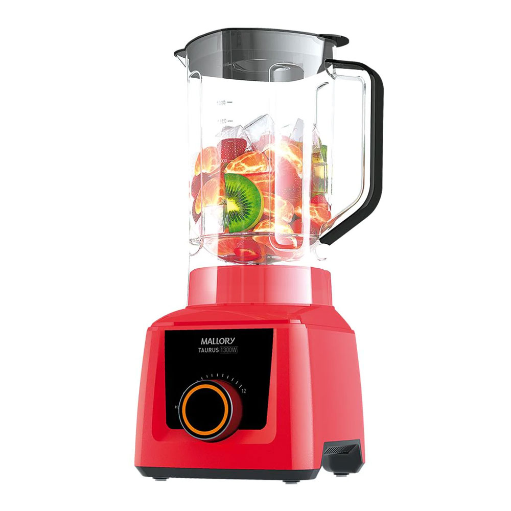 Liquidificador Mallory Taurus Vermelho 1300W 3,1L 12 velocidades 220v