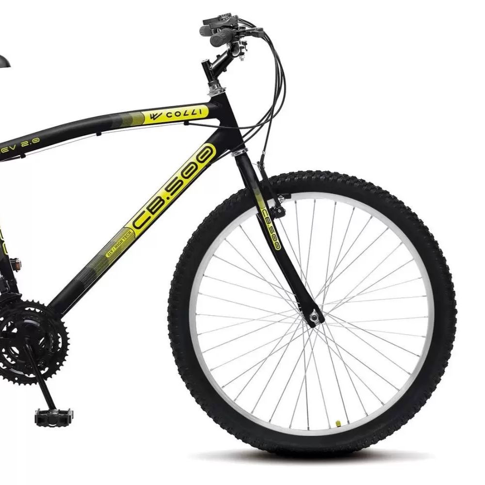 Bicicleta Colli CB500 Cazelle 18 Marchas Aro 26 Preto Fosco