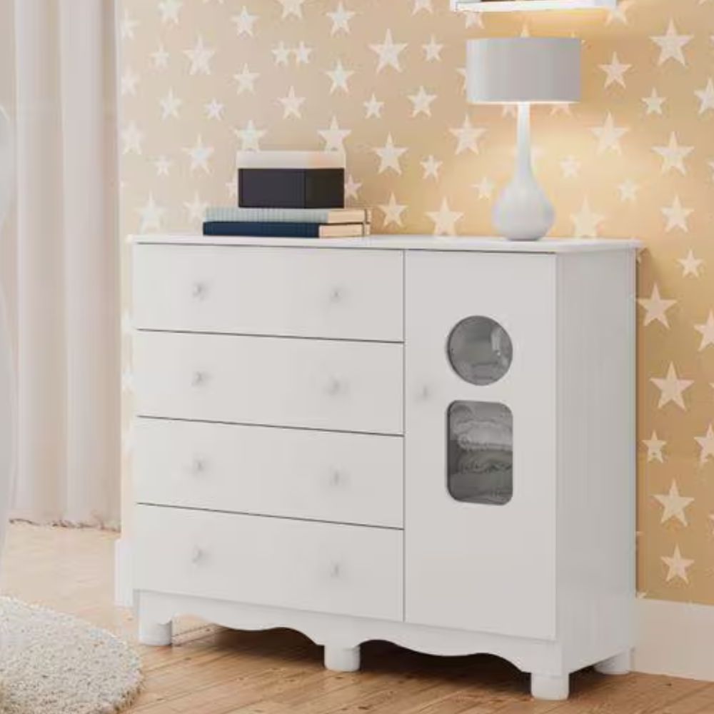 Cômoda Peroba Tedy New Branco Brilho