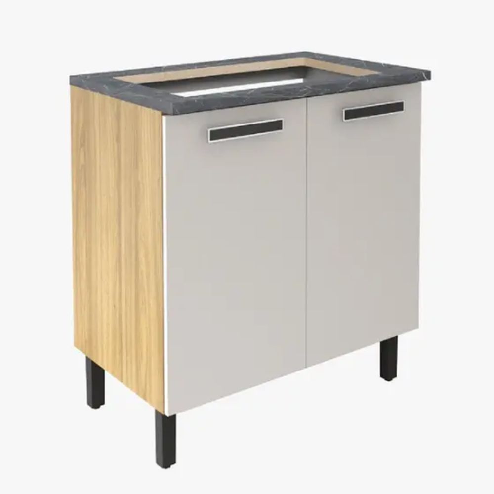 Balcão Itatiaia Cooktop 5 Bocas 2 Portas New Jazz Off White