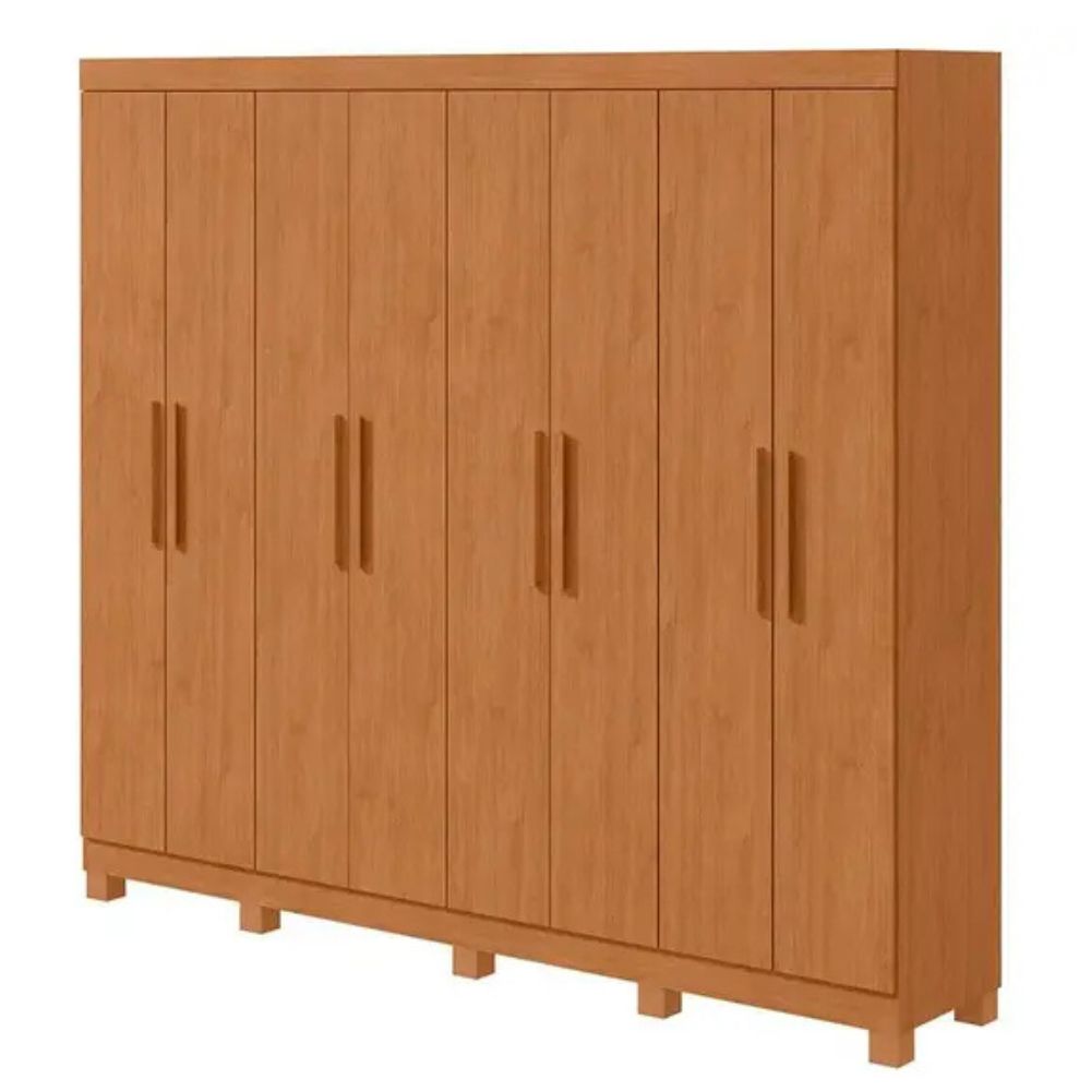 Guarda Roupa Lopas 8 Portas Andara Soft Amêndoa Clean