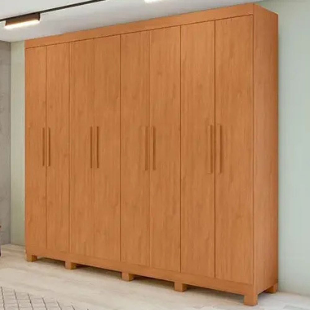 Guarda Roupa Lopas 8 Portas Andara Soft Amêndoa Clean