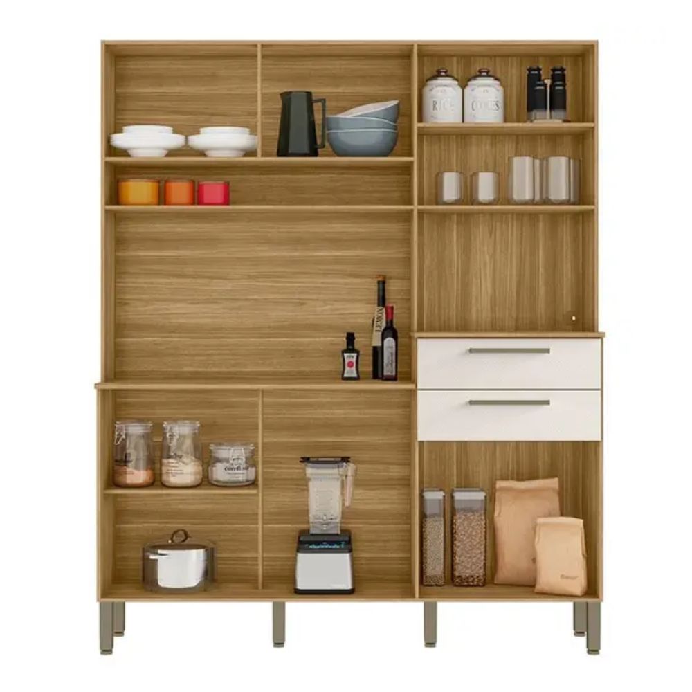 Cozinha Montesa Kits Paraná 6 Portas e 2 Gavetas Freijó Soft