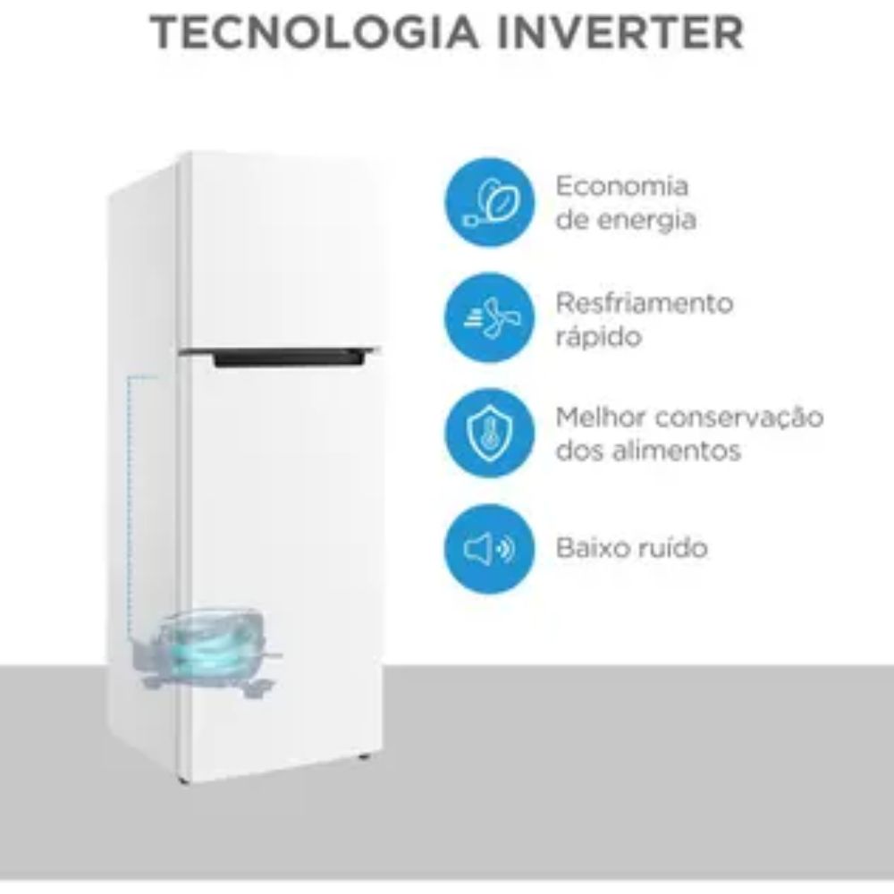 Geladeira/Refrigerador Midea Cycle Defrost Duplex Branca 410L RT554