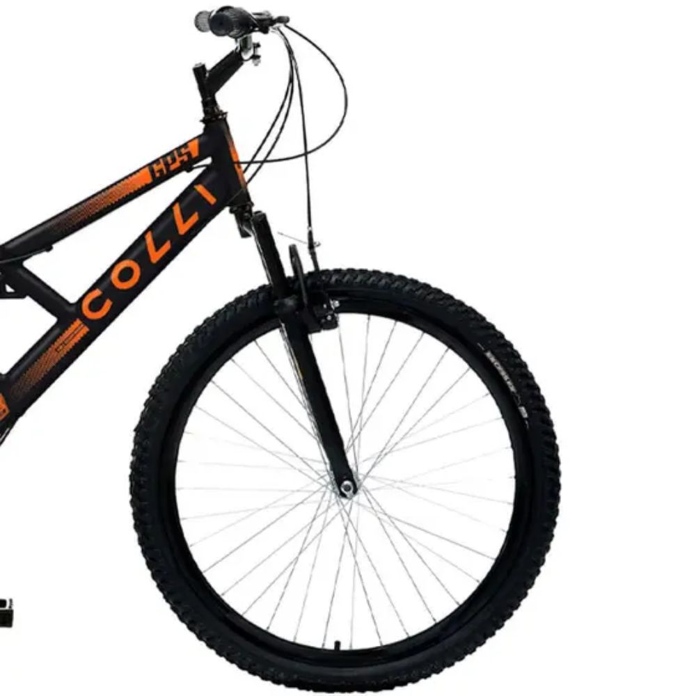 Bicicleta Colli GPS DP Aro 26 21M Preto Fosco/Laranja Neon