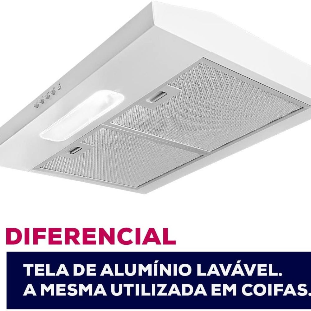 Depurador de Ar Suggar Slim 60cm 3 Velocidades Branco 220v DPS162BR