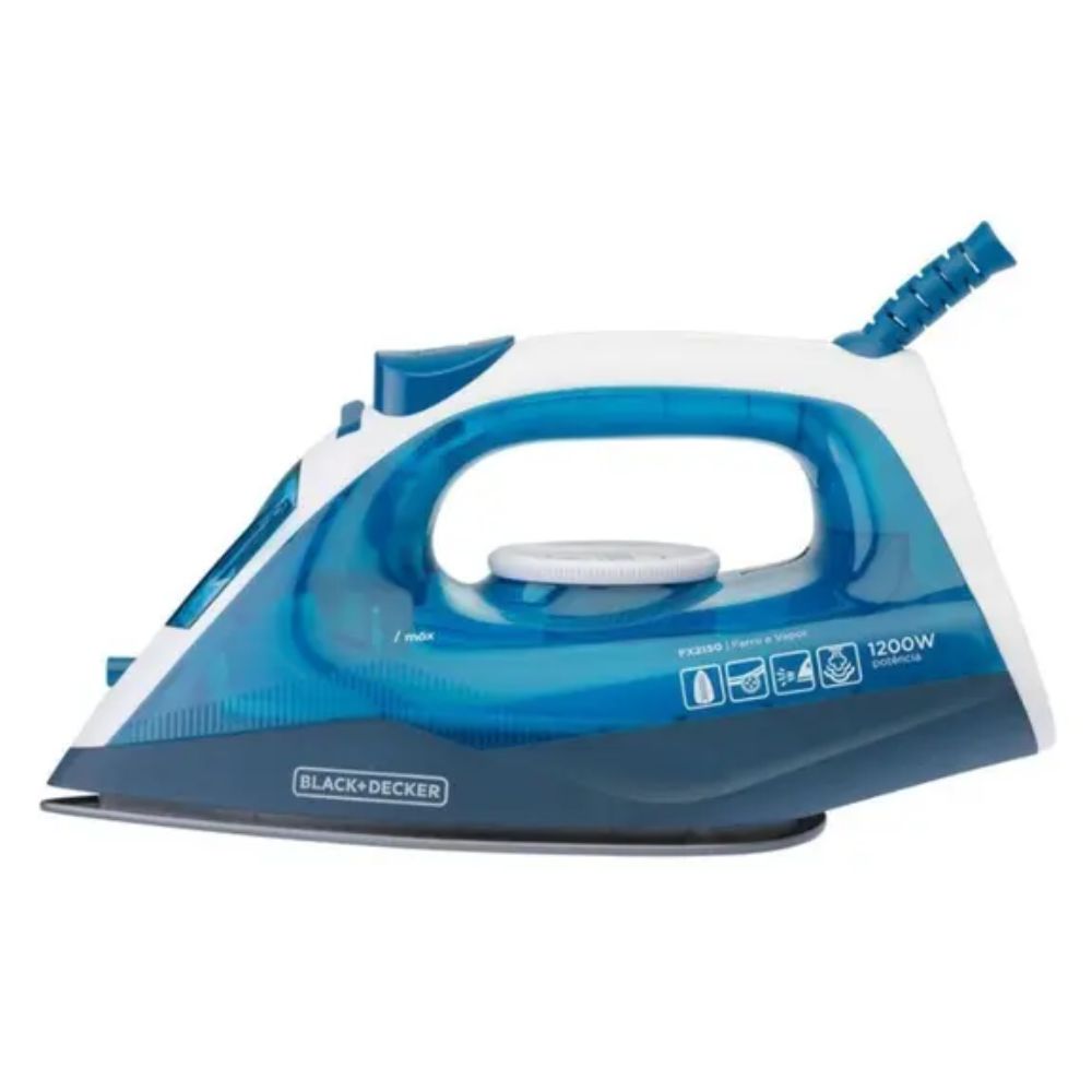 Ferro De Passar A Vapor Black &amp; Decker FX2150 Branco Com Azul 220V