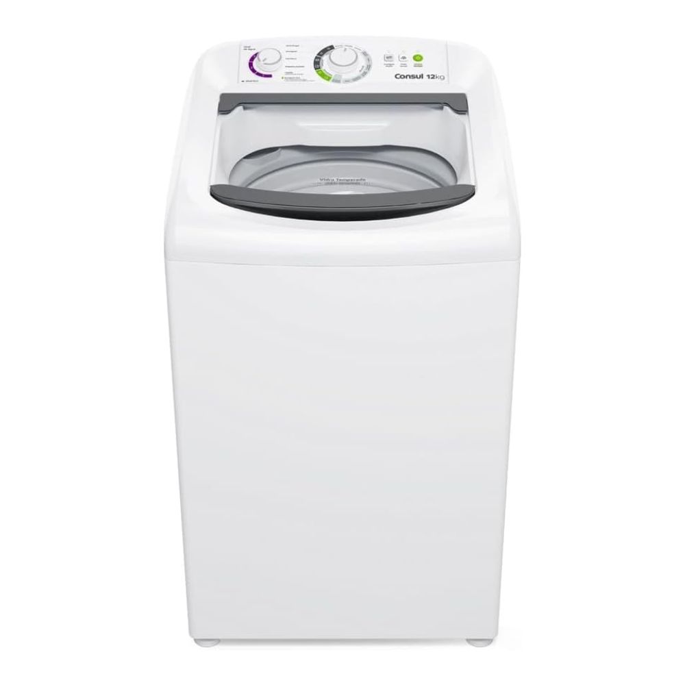 Lavadora Consul Automática 12kg CWH12 Inox Branco