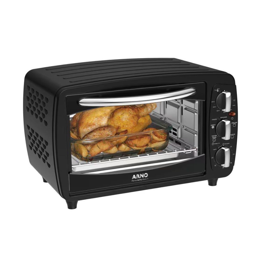 Forno Elétrico Arno Airfry 5 em 1 20L Preto FOR2