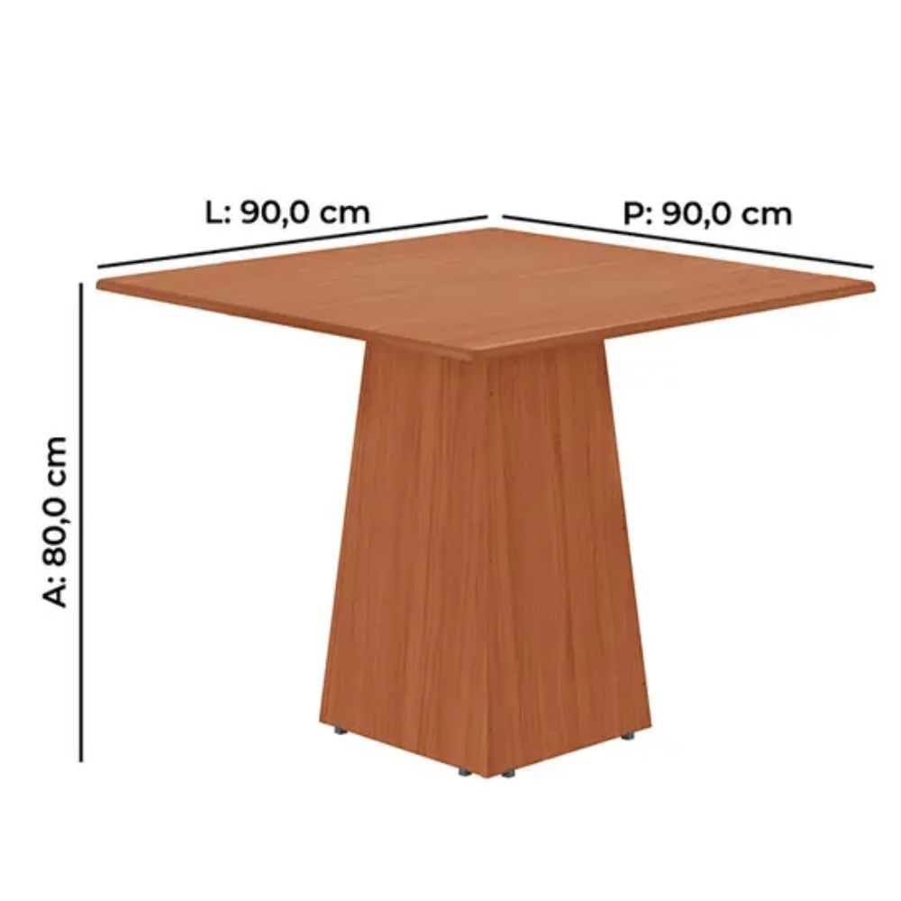 Conjunto de Mesa Star com 4 Cadeiras em MDF Tuboarte