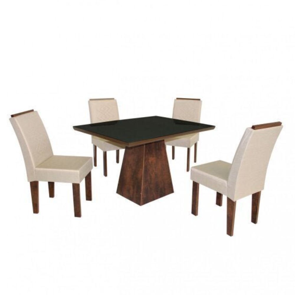 Mesa de Jantar São Carlos Recife com 4 Cadeiras Móveis Café Demolição