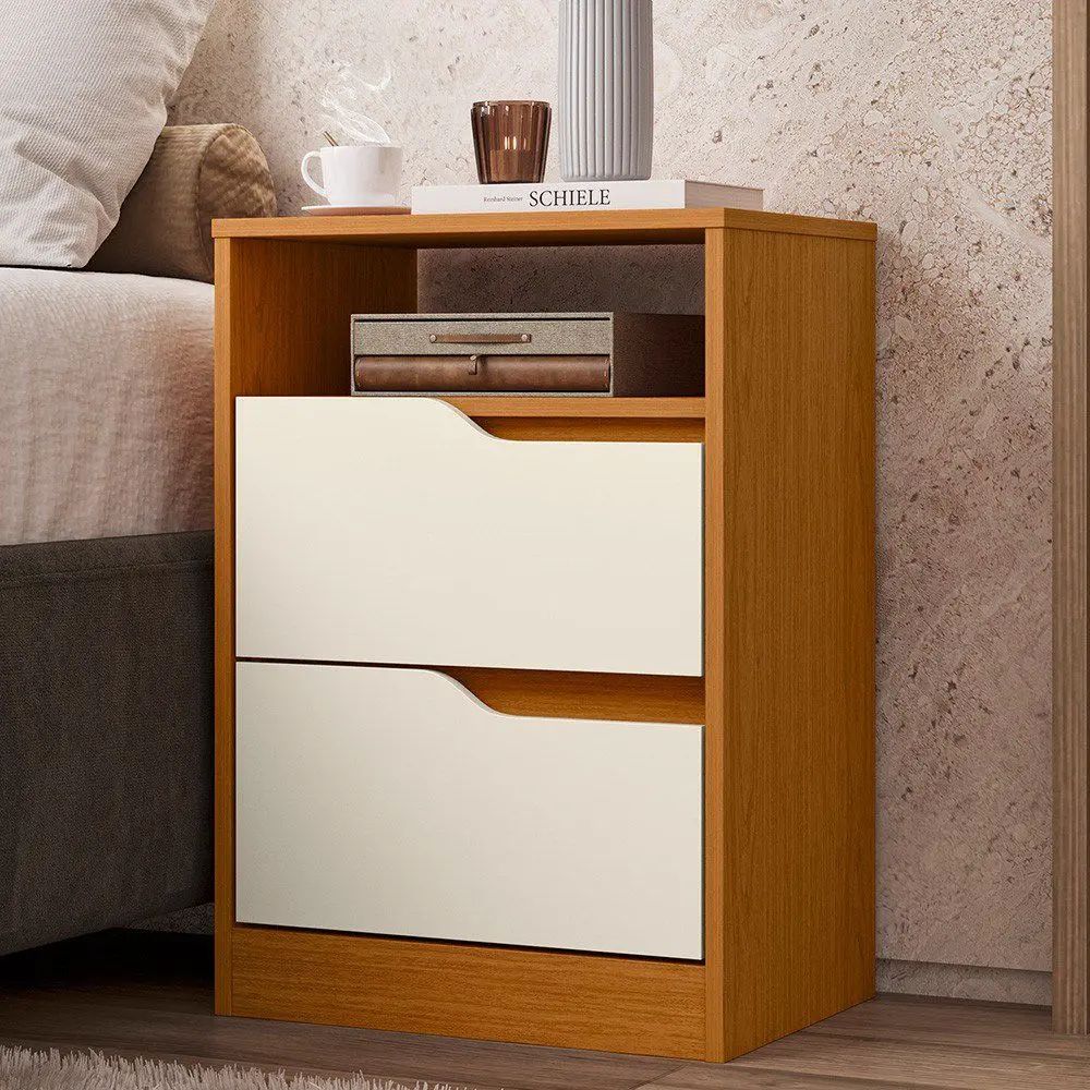 Mesa de Cabeceira Albatroz Sole Cinamomo/Off White