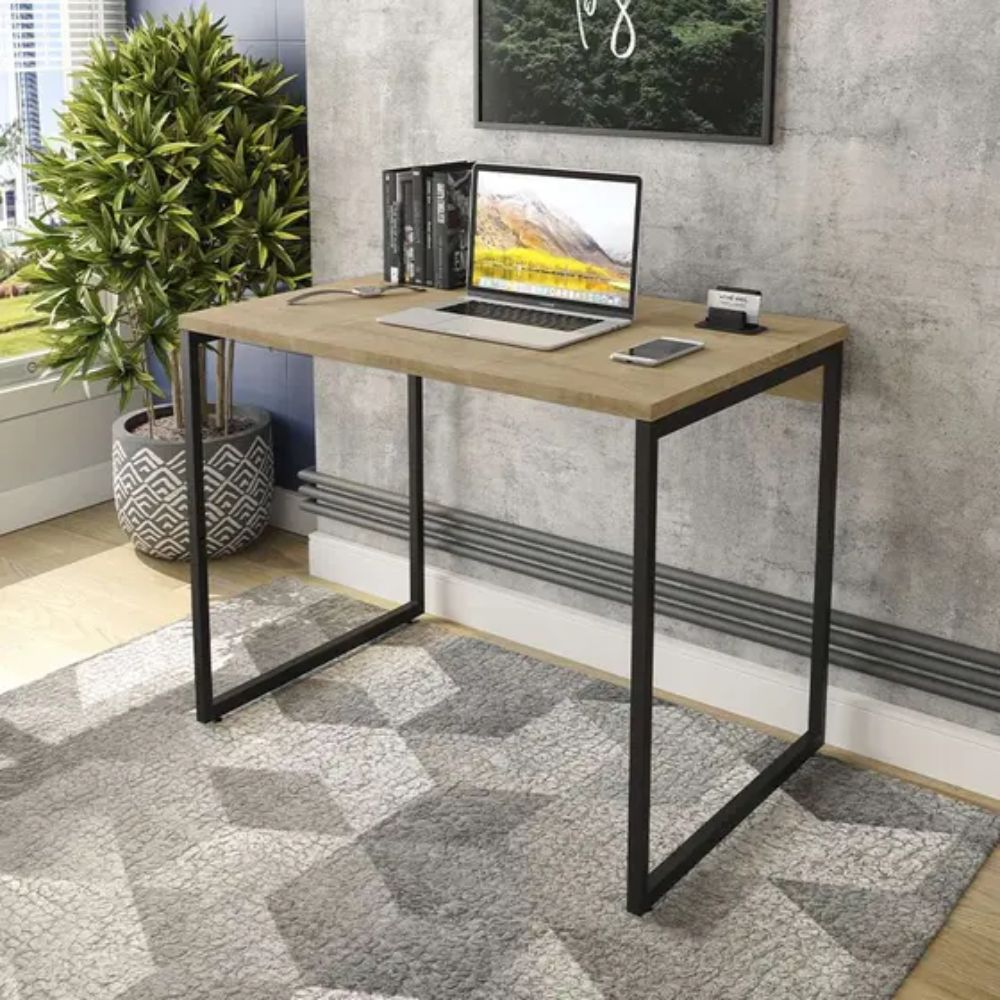 Mesa Belo Seriema 90x60 Natural/Preta