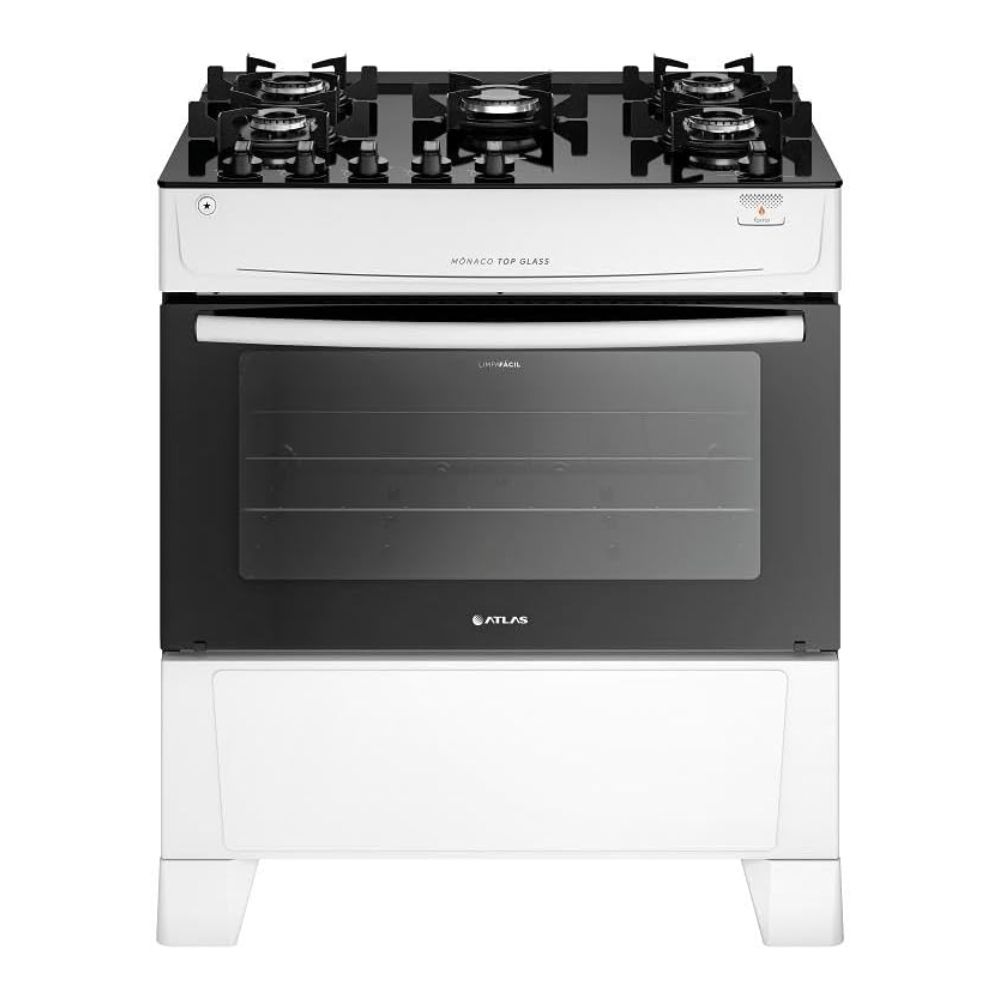 Fogão Atlas Agile Up Glass 5 Bocas 20 Branco