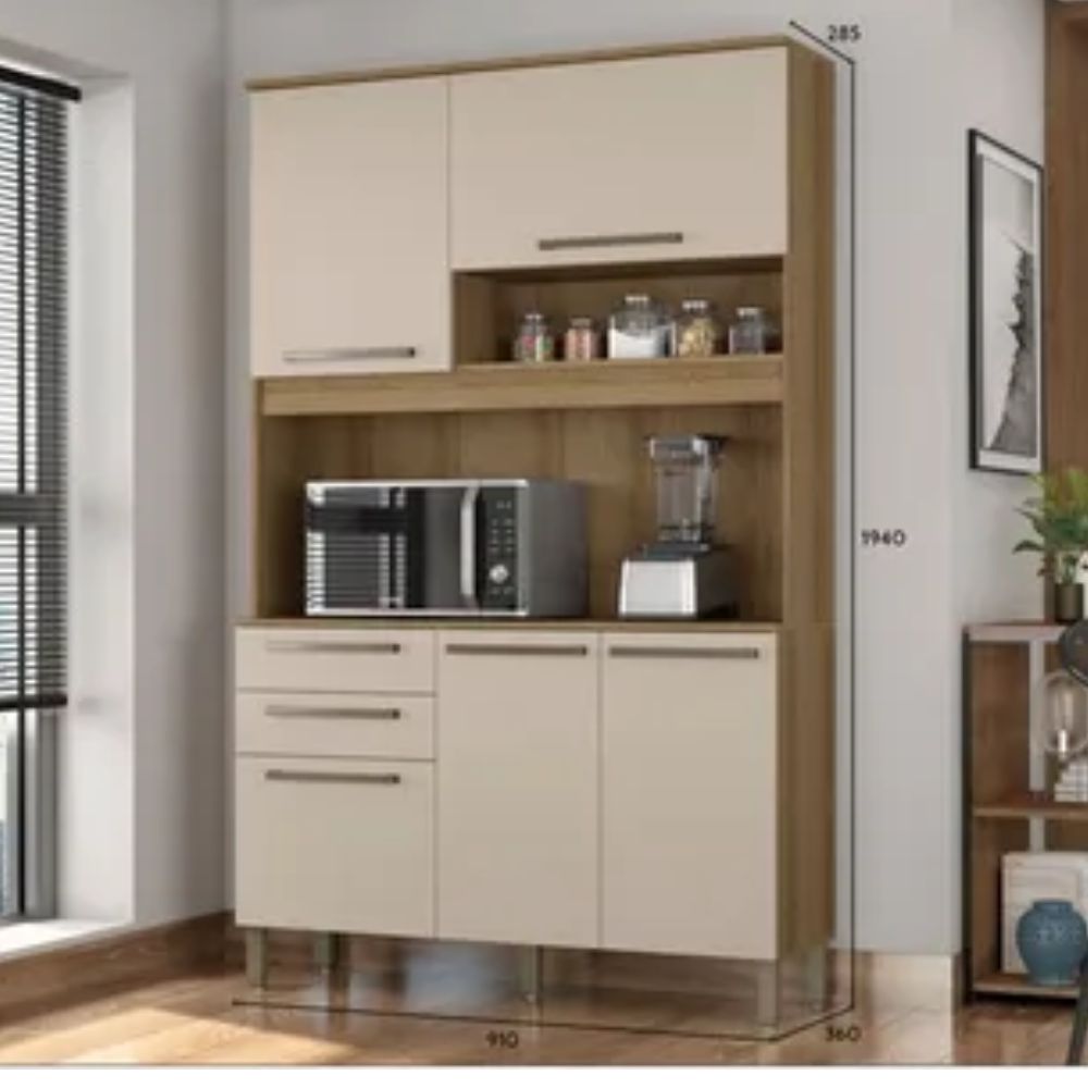 Kit Cozinha Madine Prisma Lâmina 1,20 Mel/Arenas