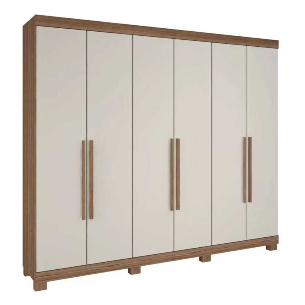 Guarda Roupa Rimo Guarapari Plus 6 Portas Freijo/Off White