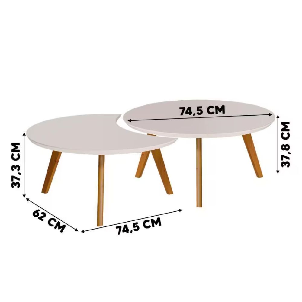Mesa Imcal Classic Centro Luna Off White
