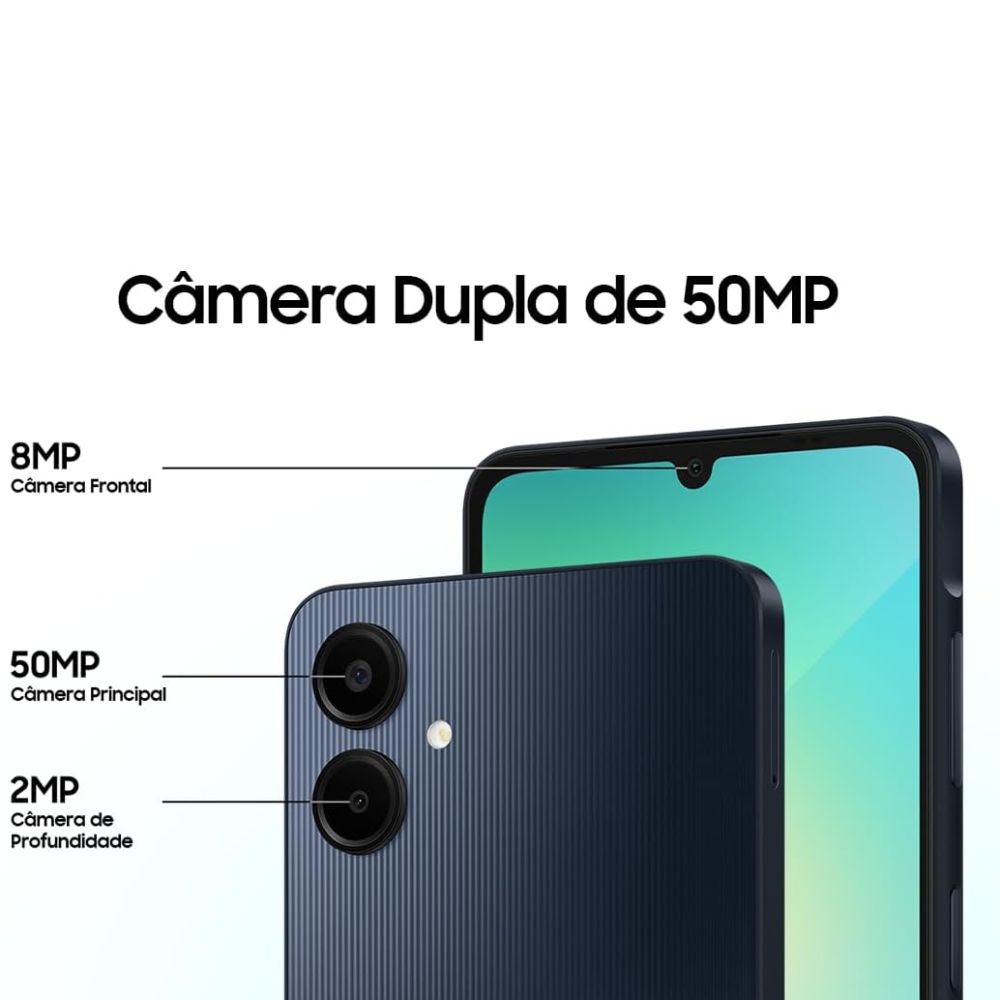 Smartphone Samsung Galaxy A06 128GB Branco 4G