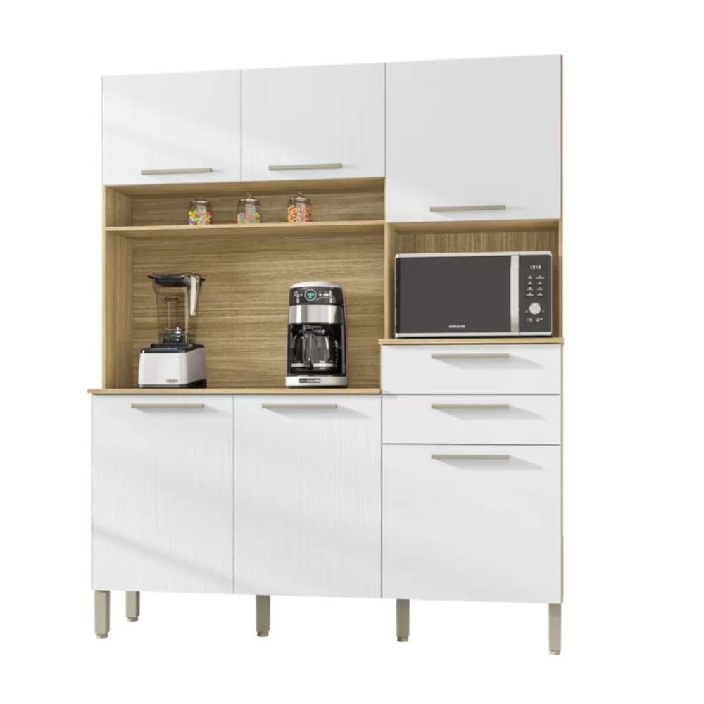 Armário de Cozinha 6 Portas 2 Gavetas Montesa Kits Paraná