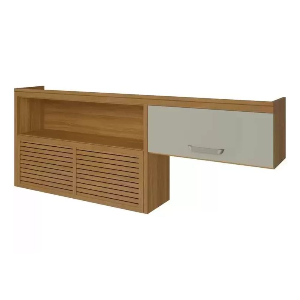 Armário 2 Portas Nicho Nesher Princesa 200cm MDF Freijo/Off White
