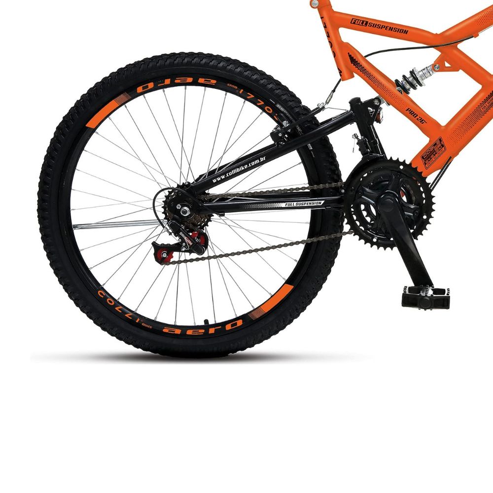 Bicicleta Colli GPS DP Aro 26 21M Laranja Neon